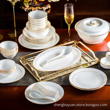 High quality porcelain dinnerware --Gold line